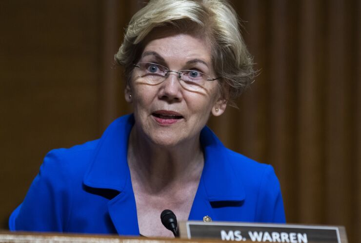 “It could help improve financial inclusion, efficiency, and the safety of our financial system — if that digital public money is well-designed and efficiently executed, which are two very big 'ifs,' " said Sen. Elizabeth Warren, D-Mass.