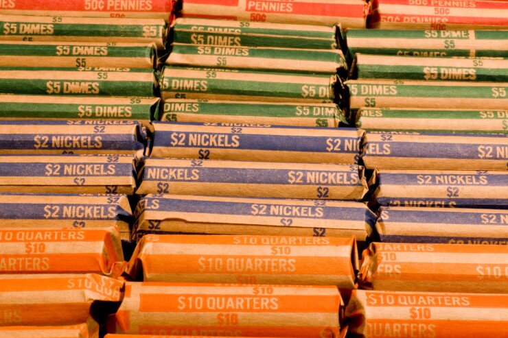Coin wrappers/rolls of coins