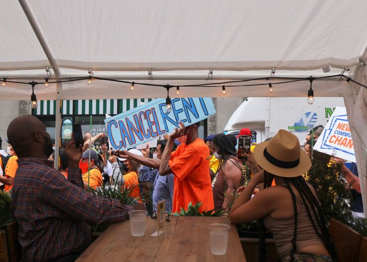 Housing Activists Hold March And Demonstration Calling On Gov. Hochul To End Eviction Ban