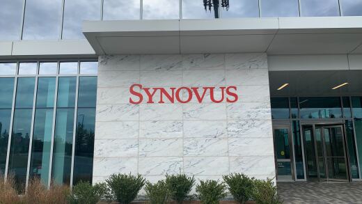 Photo taken of front of Synovus regional office in Atlanta area.