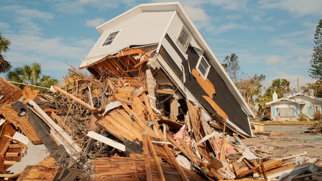 A destroyed home in Florida