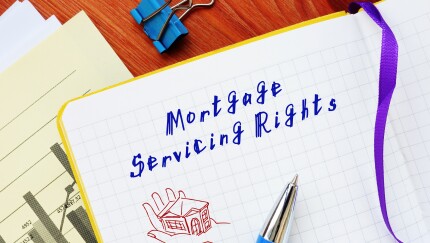Business concept meaning Mortgage Servicing Rights with sign on