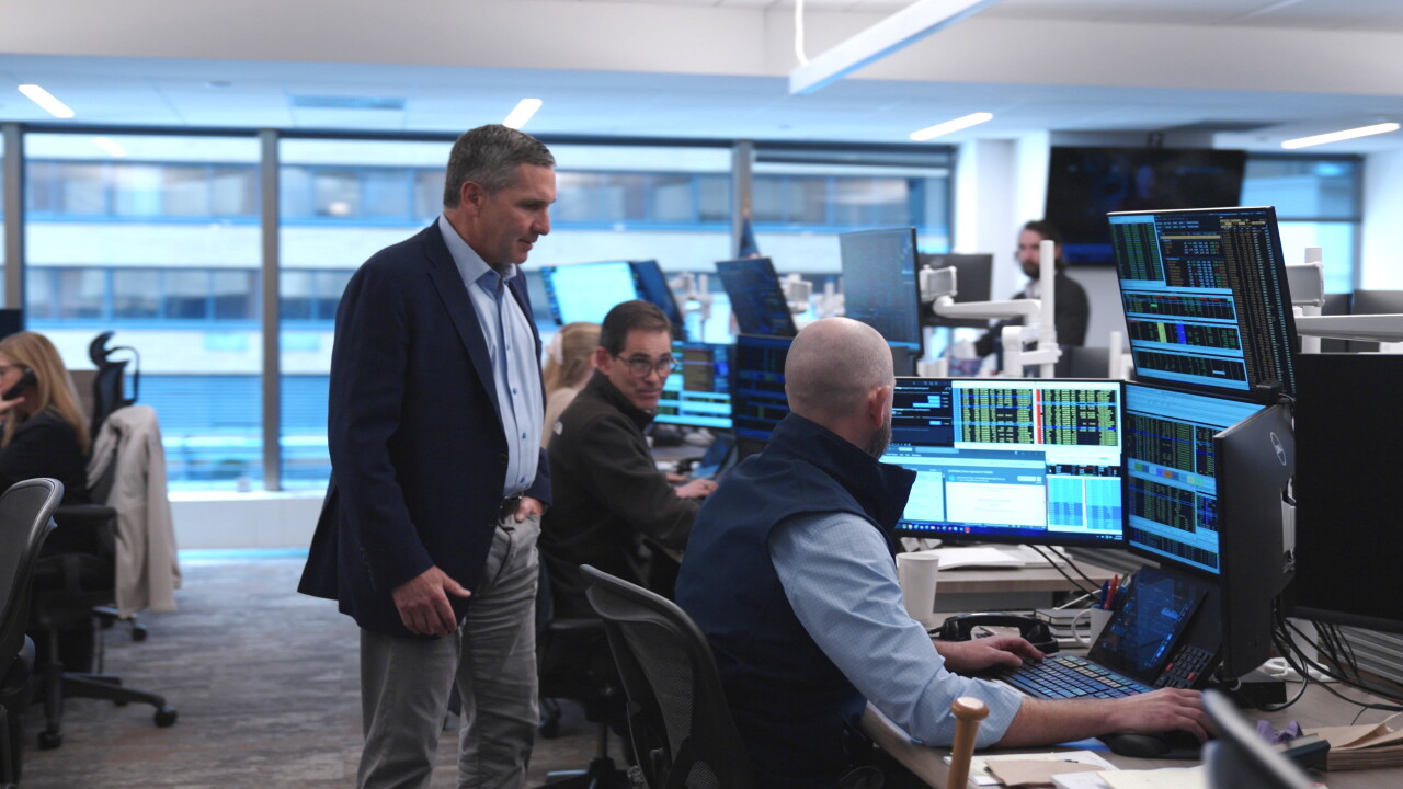 A picture of KBW CEO Tom Michaud on the trading floor in 2026.