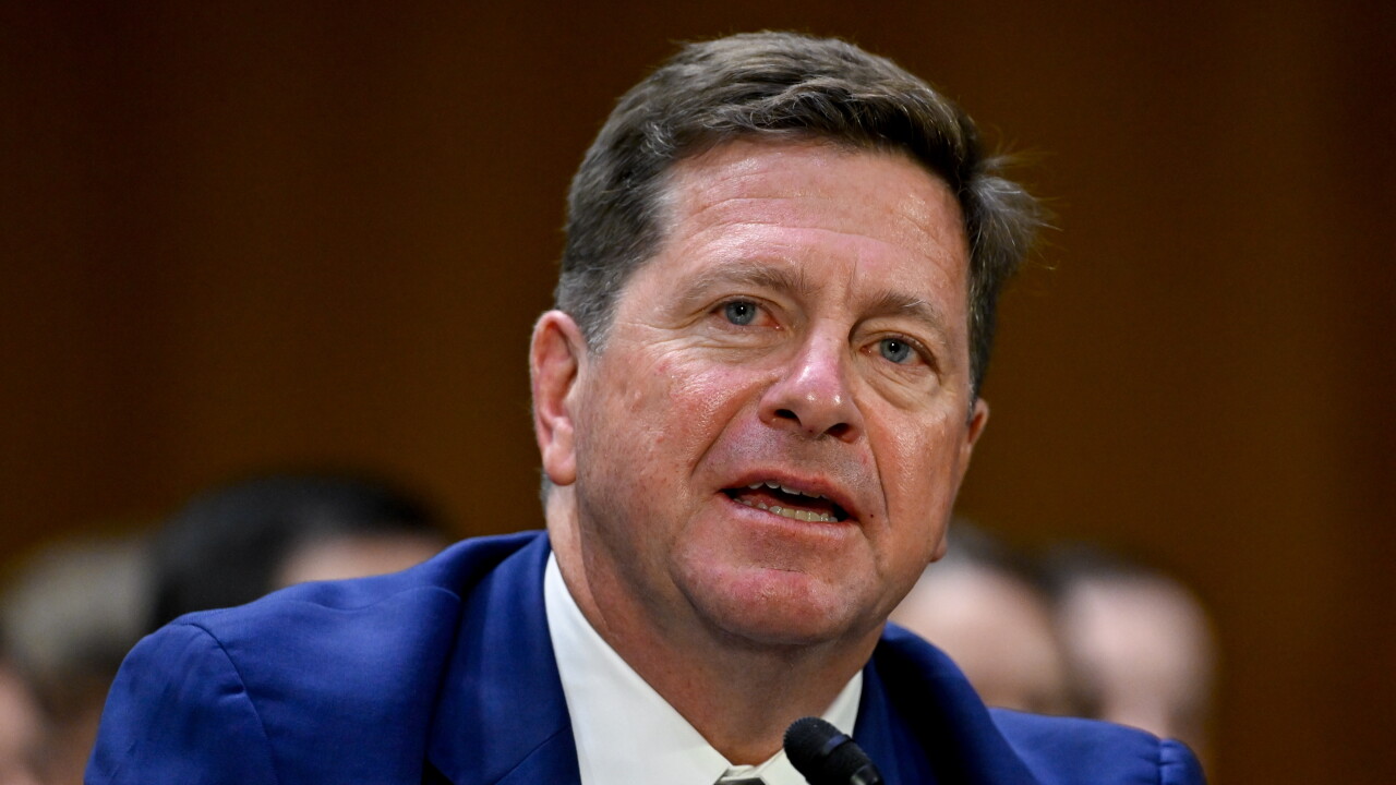 Jay Clayton speaks at his Senate confirmation hearing