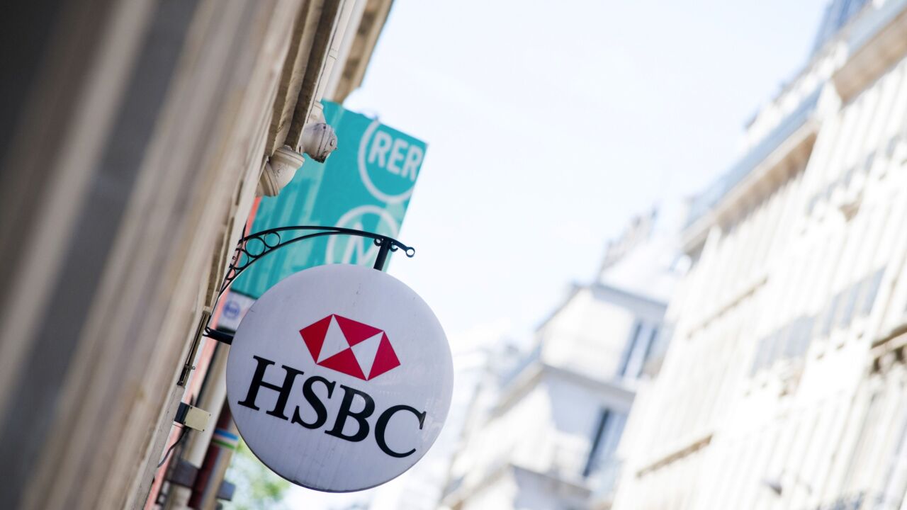 HSBC street sign