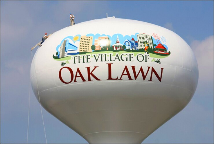 water tower in Oak Lawn, Illinois