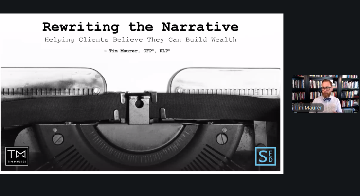 Tim Maurer of Atlanta-based registered investment advisory firm SignatureFP led a Foundation for Financial Planning webinar this week discussing how to help pro bono clients and other customers believe they can become wealthy.