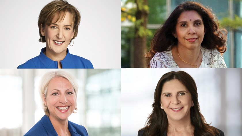 Clockwise from top left: Mary Mack, Muneera Carr, Julie Scammahorn and Mandy Norton.