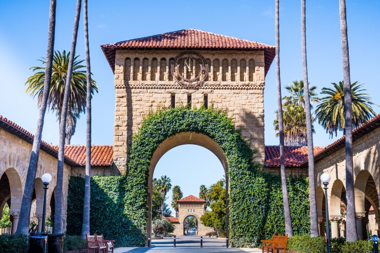 Main quad at Stanford University