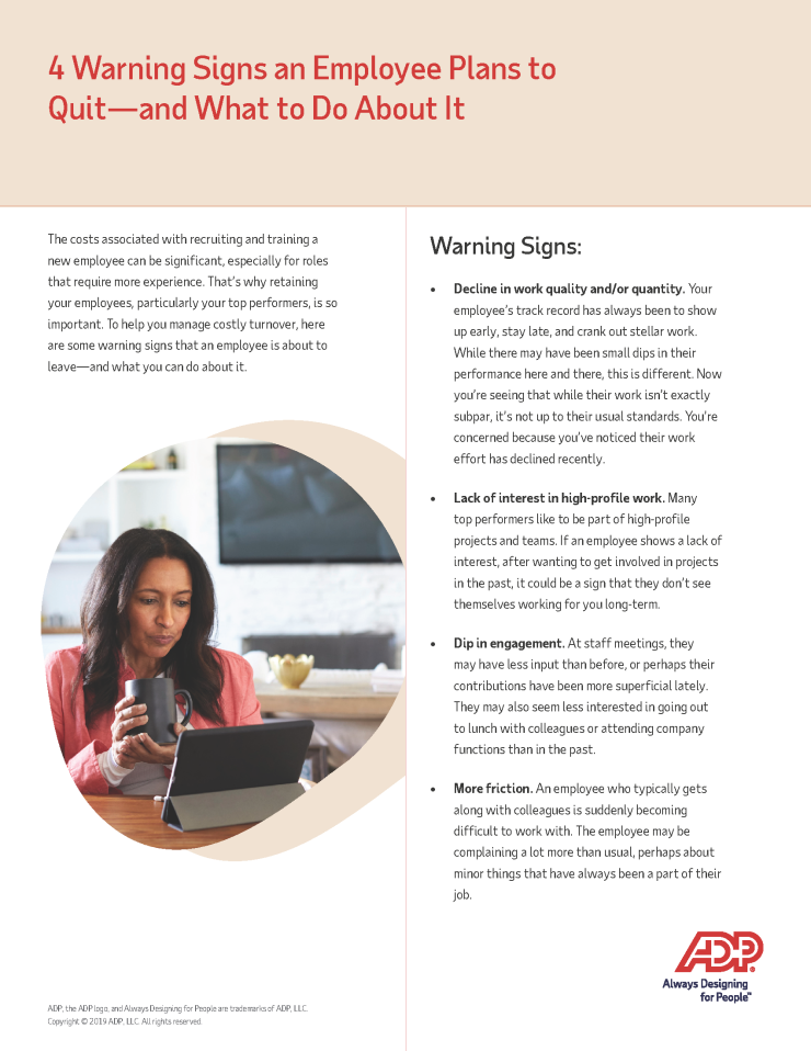 4 Warning Signs an Employee Plans to Quit