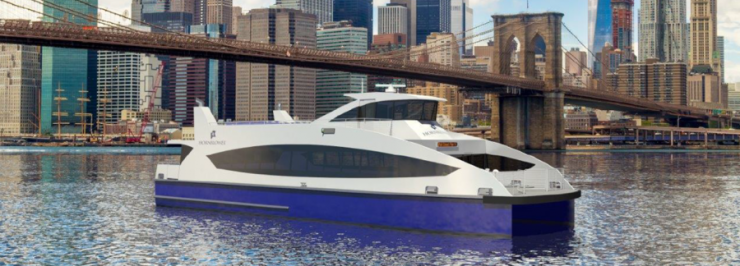 rendering of a New York City ferry.
