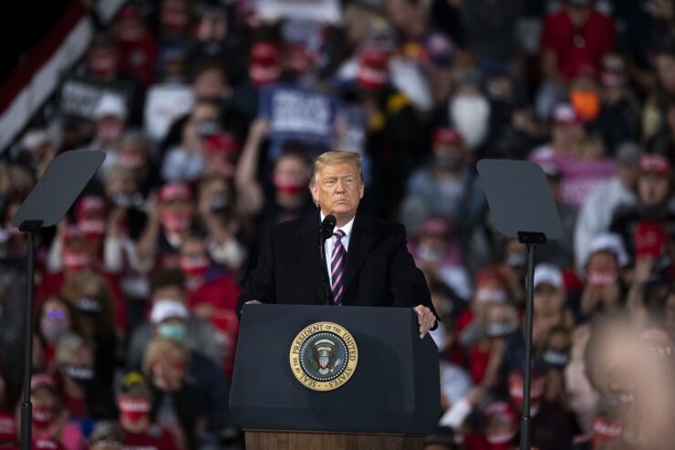 President Trump Hosts A 'Great American Comeback' Rally