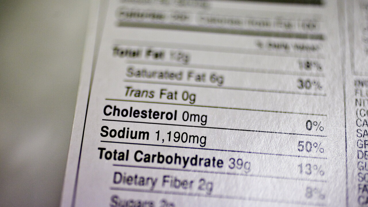 Nutrition label