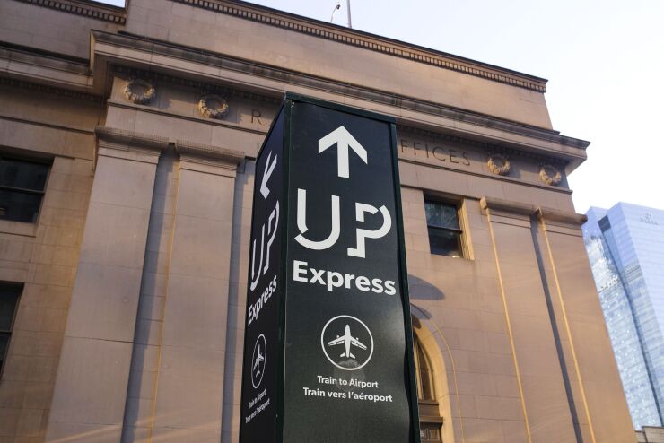 Toronto UP Express sign