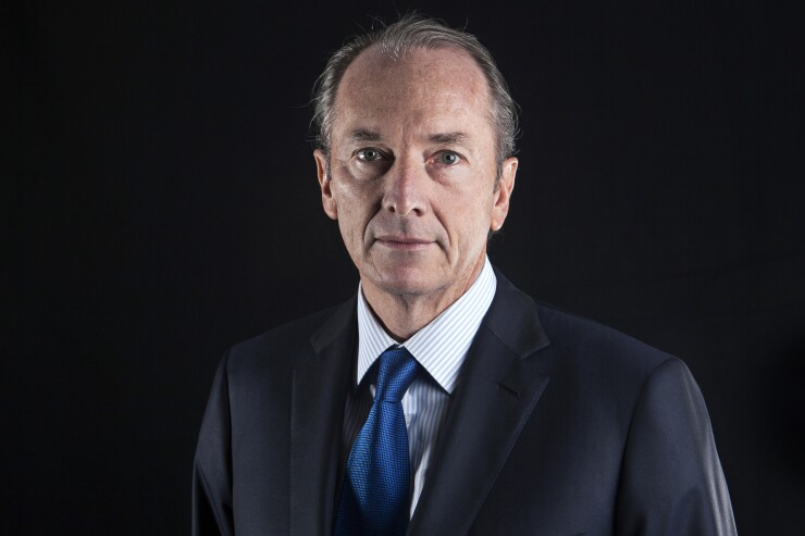 James Gorman, Morgan Stanley CEO, portrait before a Bloomberg Television interview in Beijing, China, on June 1, 2017