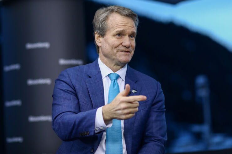 “If you borrow with another bank, please, go back and work with them,” BofA CEO Brian Moynihan said Friday.