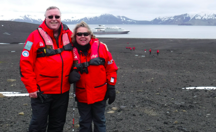 Dave Yeske and Elissa Buie in Antartica Jan 2019 succession story
