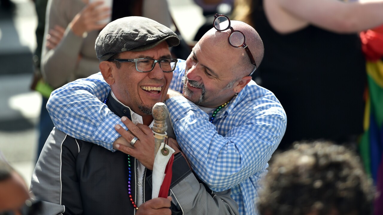 Gay couple by Bloomberg News