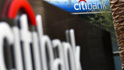 Signage on a Citibank branch.