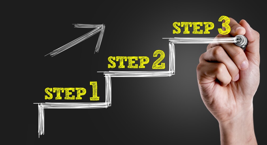 step by step