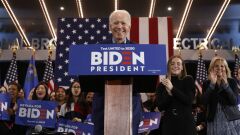 Joe Biden Holds Caucus Day Event