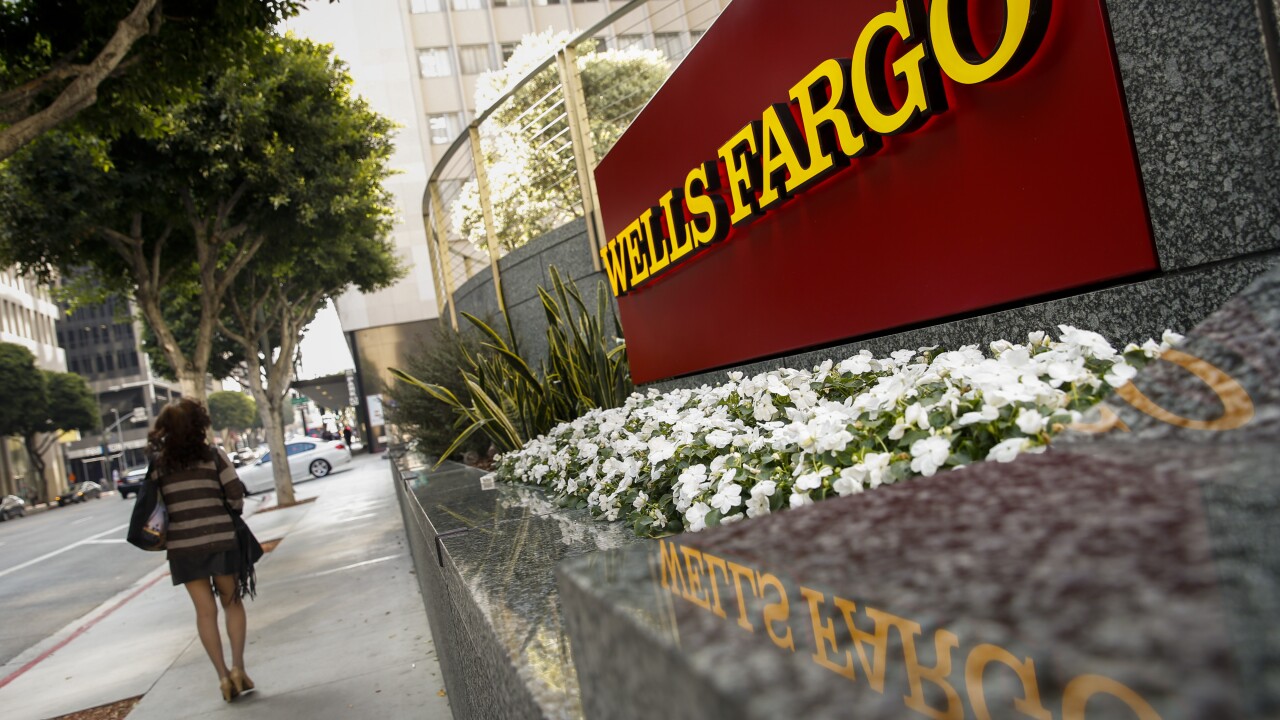 wells fargo sign