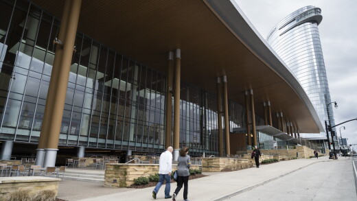 People walking in front of Music City Center, Nashville in 2019