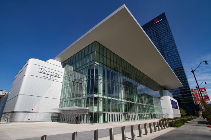 The 10,000 seat Wintrust Arena in Chicago opened in 2017 as a public-private partnership between the Metropolitan Pier and Exposition Authority and DePaul University.