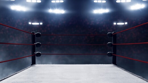 Professional boxing ring