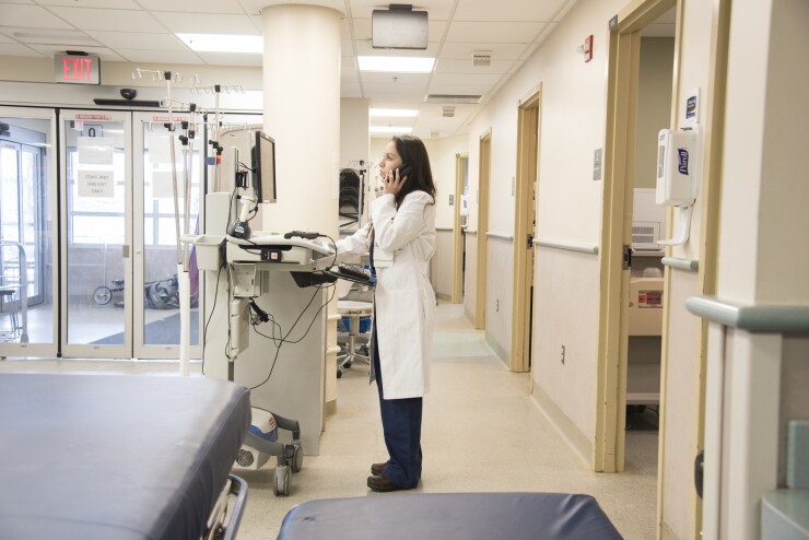 Health care and hospital borrowers have scored lower costs thanks to the strong demand for their debt.