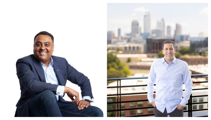 Ankit Bhatt, chief digital officer for the consumer segment at U.S. Bank, left. Hisham Salama, head of bank digital and payments at USAA, right.