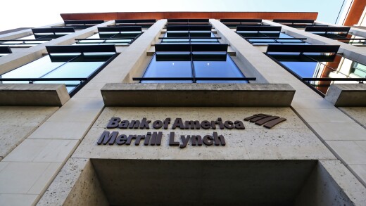 Exterior of Bank of America Merrill Lynch building.