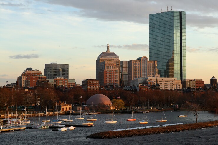 The Charles River Esplanade and the Boston skyline