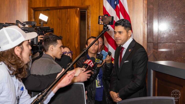Arizona House Speaker Steve Montenegro interviewed by press
