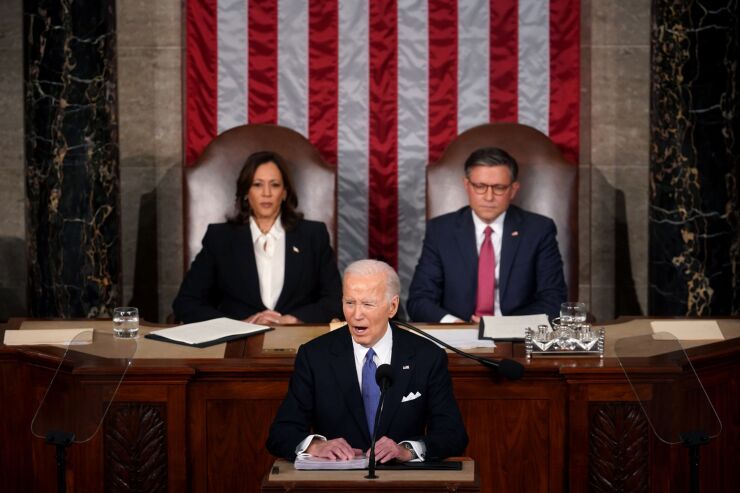 President Biden giving his State of the Union address