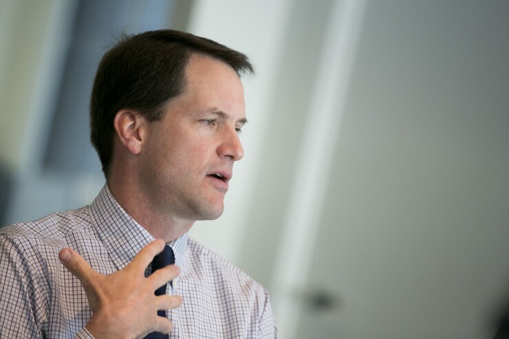 Representative James Jim Himes, a Democrat from Connecticut, speaks during an interview in Washington, on Thursday, April 25, 2013