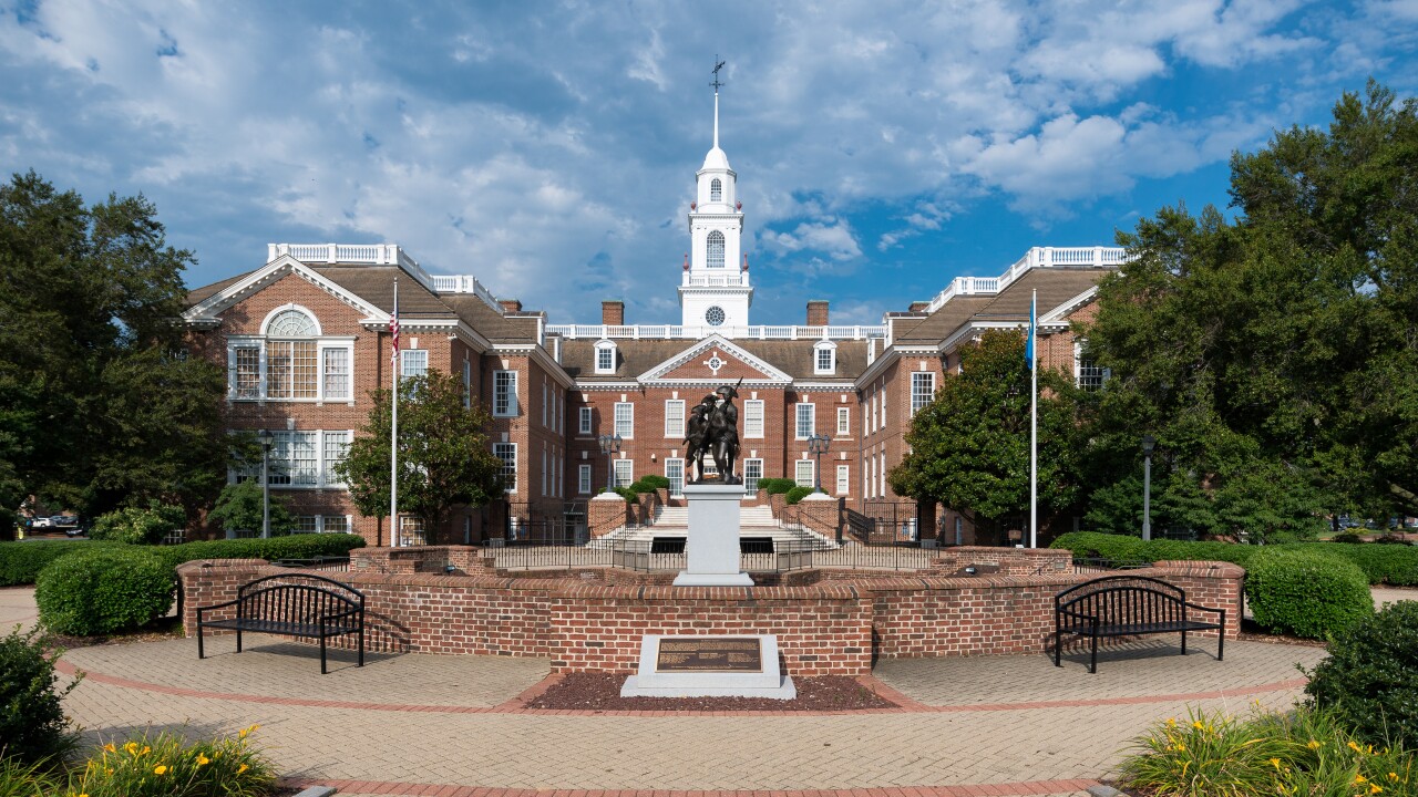 The Delaware Legislative Hall, which is the state's capitol building.