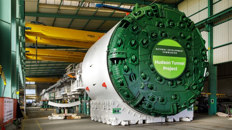 Tunnel boring machine for the Hudson Tunnel Project