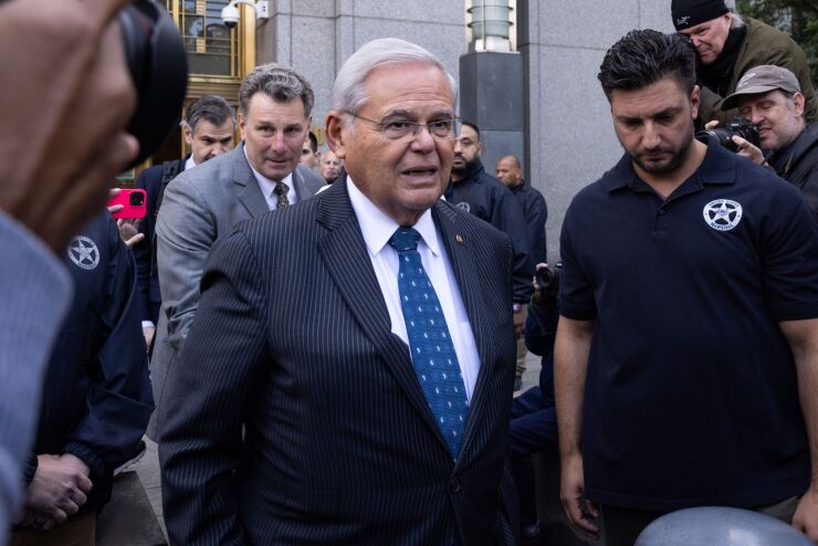 Sen. Robert Menendez arraignment