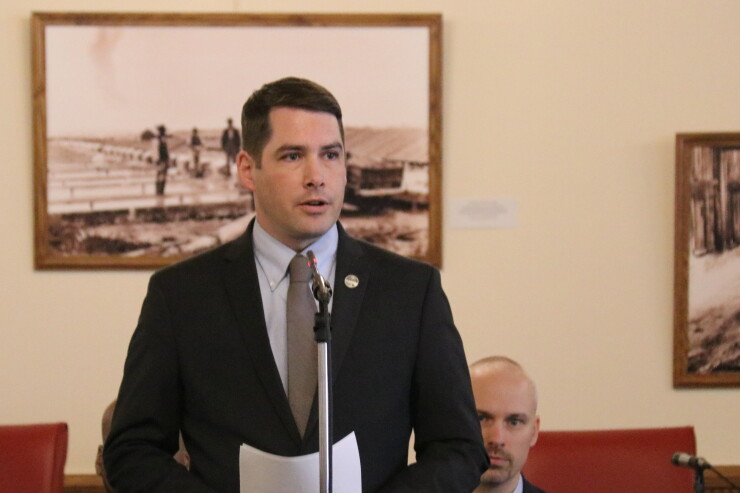Syracuse, N.Y., Mayor Ben Walsh speaking on Jan. 29, 2018