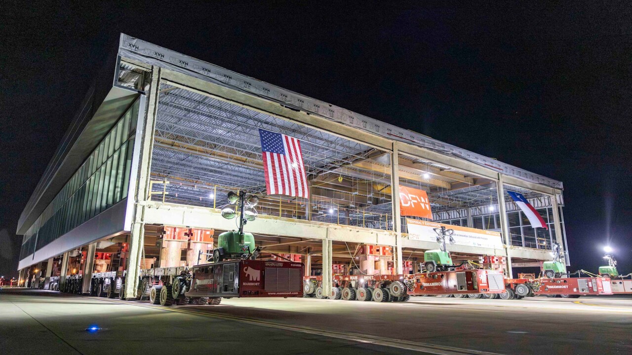 Construction of Terminal F at Dallas Fort Worth International Airport