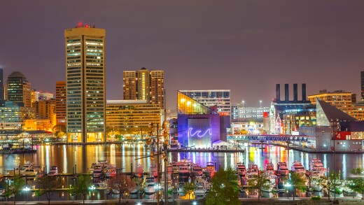 Baltimore at night