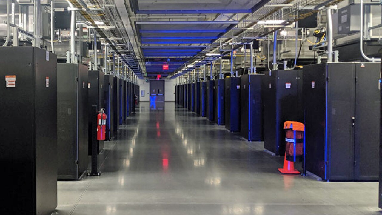 Interior of the Facebook/Meta data center in Papillion, Nebraska