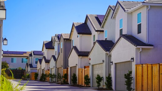 Row of Townhomes in Northern California