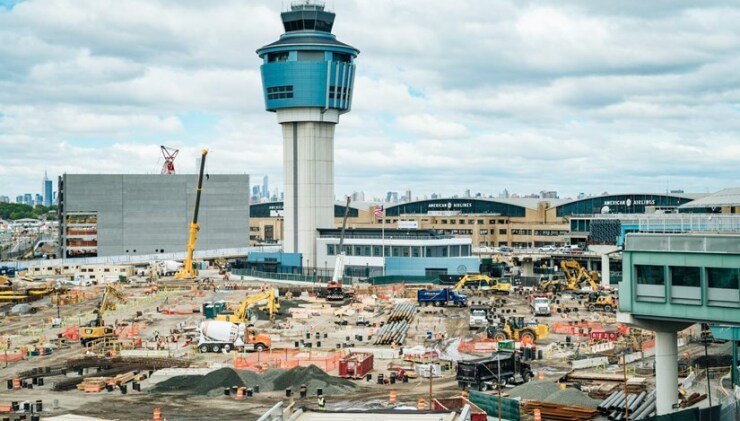 Construction on Terminal B at New York City's LaGuardia Airport