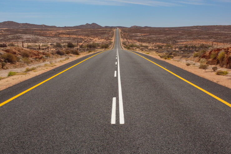 A road in the desert