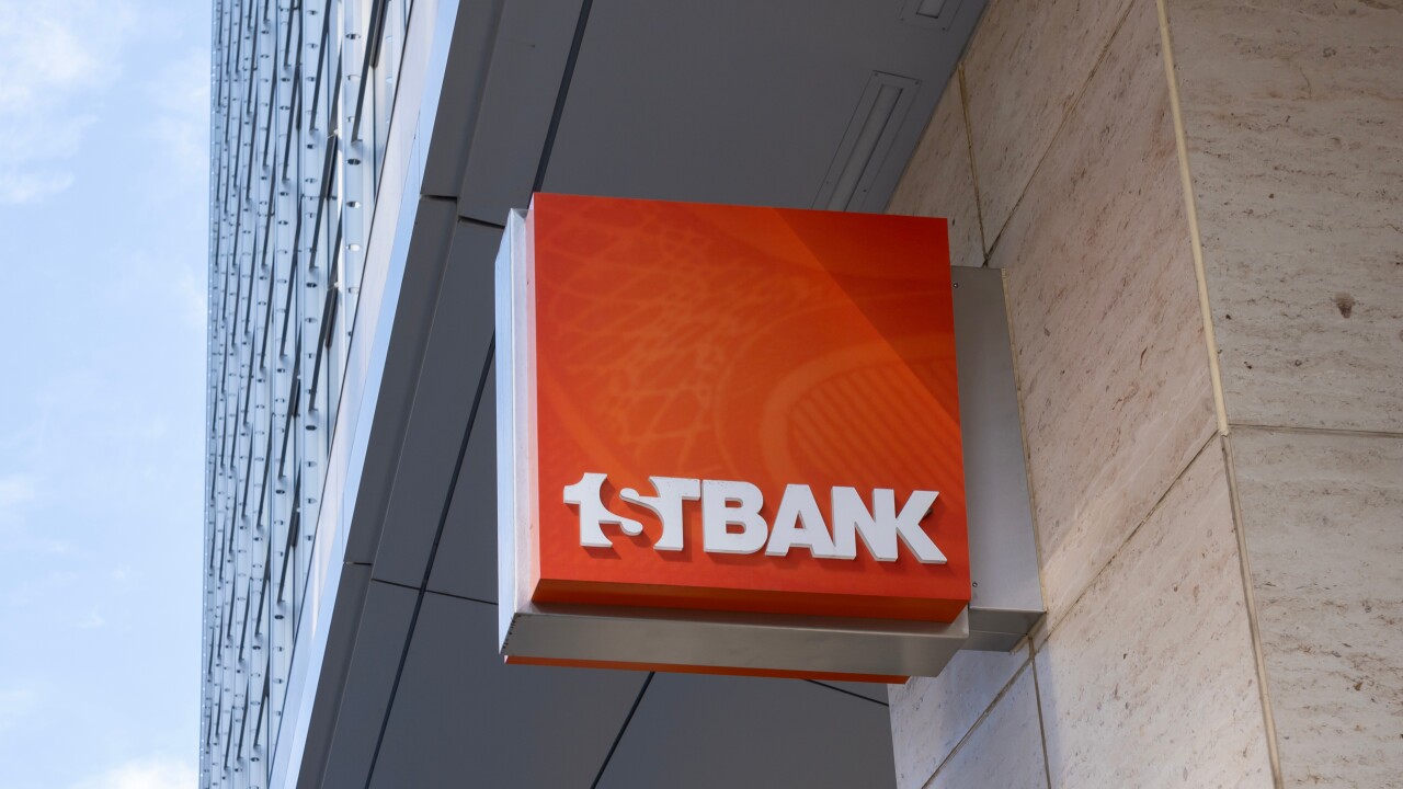 FirstBank sign on a building.