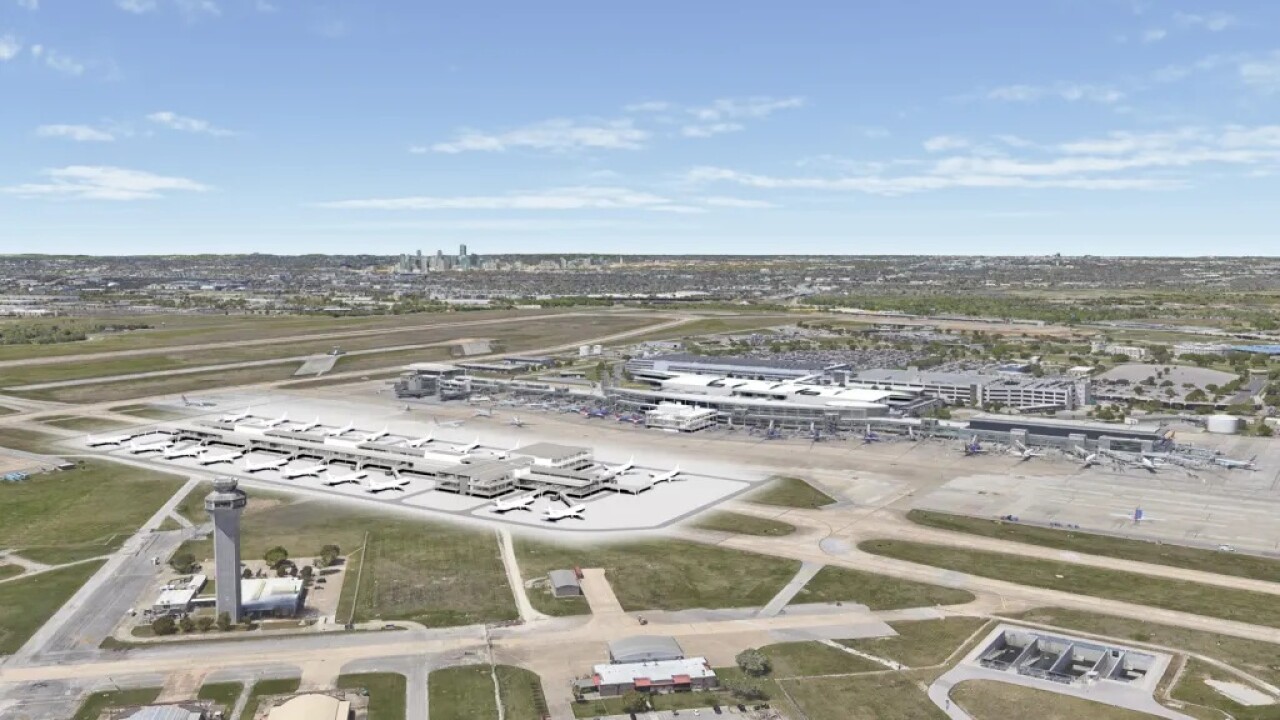 Rendering of new Austin airport concourse