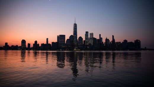 The Hudson River And Manhattan Skyline
