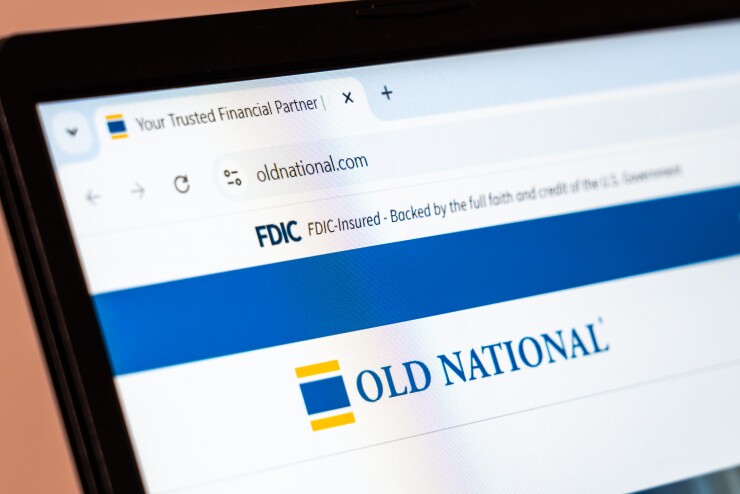 New York, USA - January 10, 2025: Old National Bank website offering trusted financial services and solutions